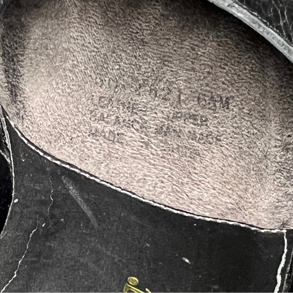 BELLA VITA Size 6.5M Black Leather Open Back Mule Slip On. Buckle Tassle Detail - Picture 3 of 9